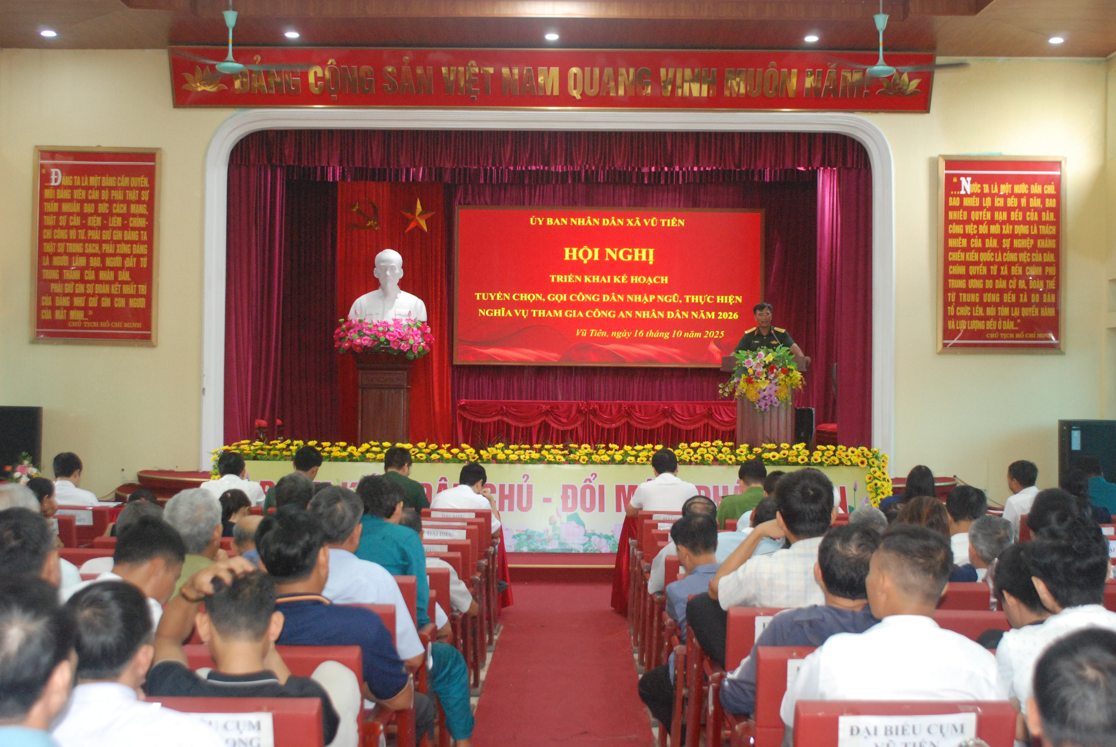 Vũ Tiên triển khai Kế hoạch tuyển chọn, gọi công dân nhập ngũ và thực hiện nghĩa vụ tham gia Công an nhân dân năm 2026