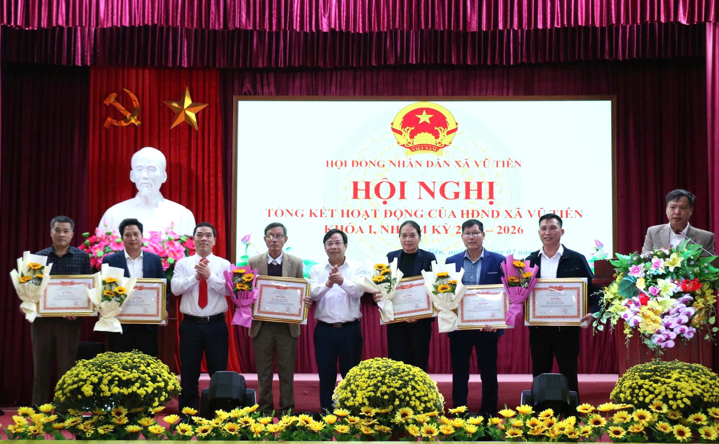 Hội đồng nhân dân xã Vũ Tiên tổng kết hoạt động nhiệm kỳ 2021 - 2026