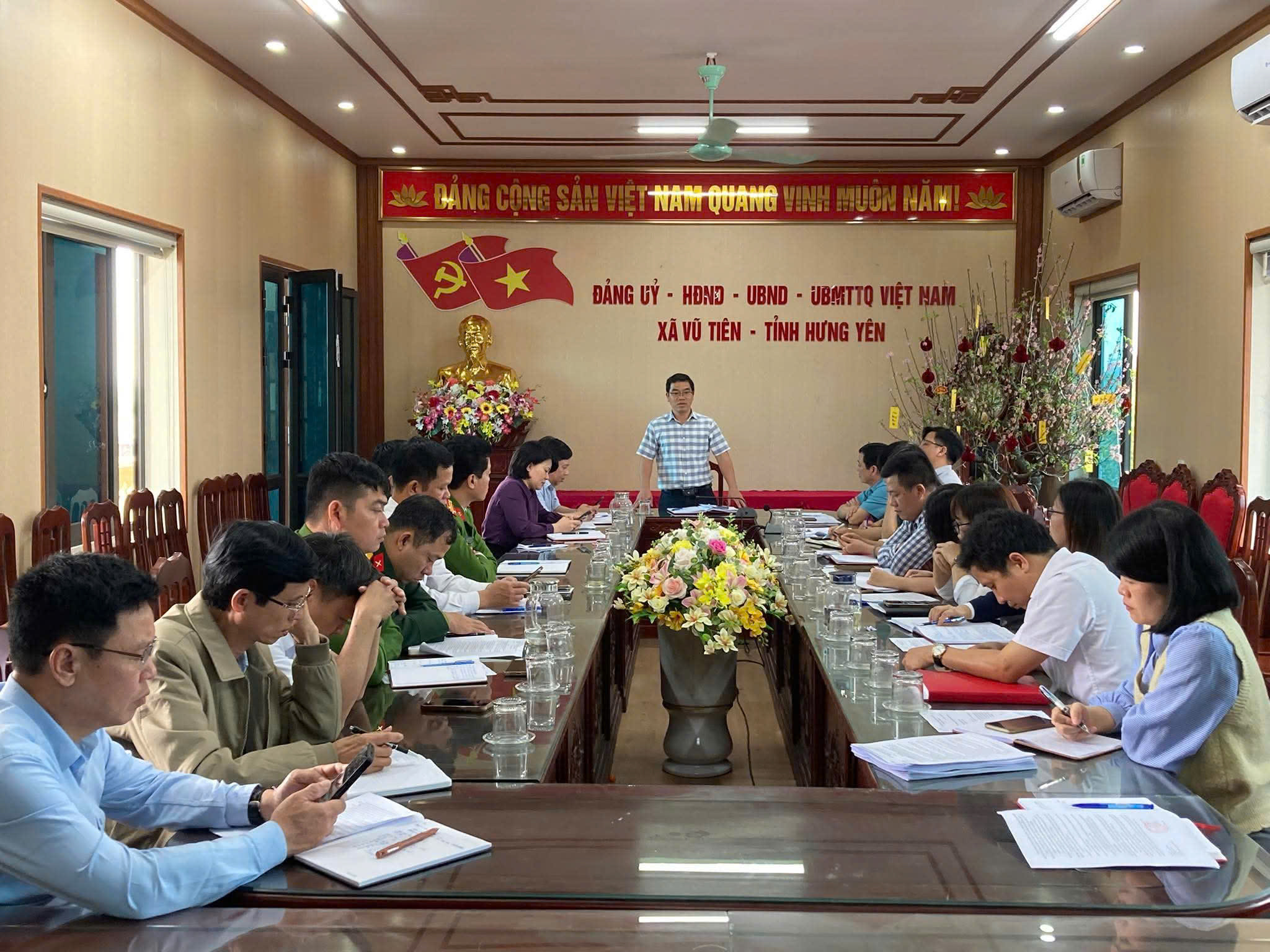 ỦY BAN BẦU CỬ XÃ VŨ TIÊN BÁO CÁO TÌNH HÌNH, TIẾN ĐỘ TRIỂN KHAI CÔNG TÁC BẦU CỬ