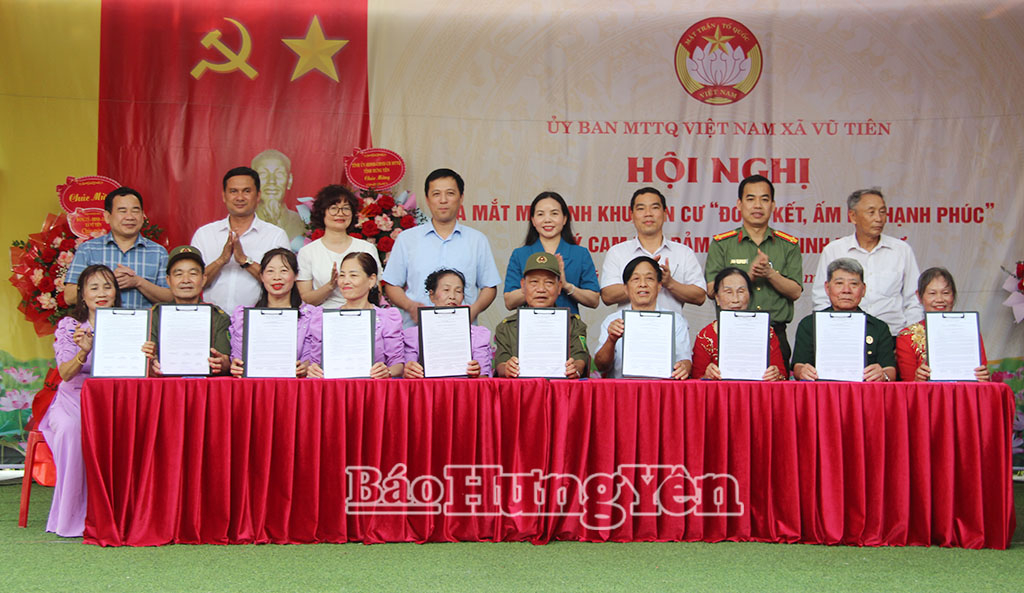 Xã Vũ Tiên: Ra mắt mô hình khu dân cư “Đoàn kết, ấm no, hạnh phúc”