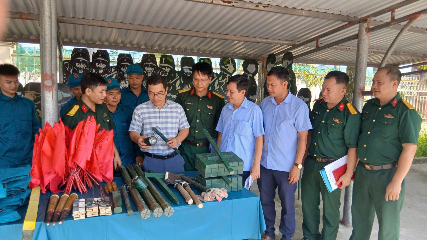 Ban chỉ huy Quân sự xã Vũ Tiên khai mạc huấn luyện dân quân cơ động