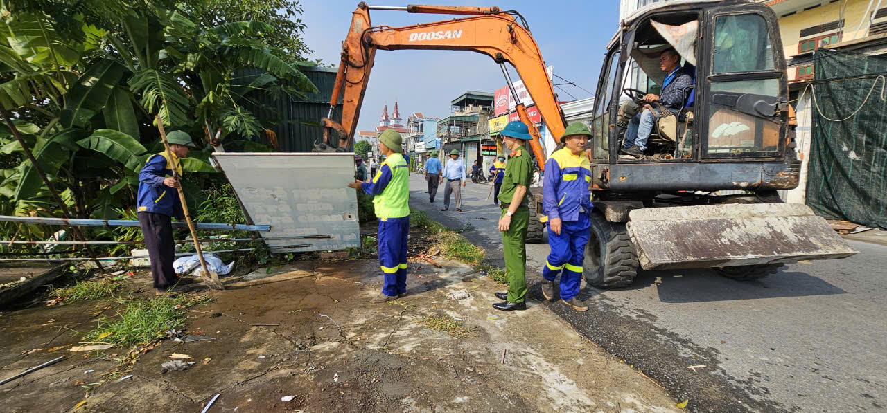 Xã Vũ Tiên giải tỏa hành lang an toàn giao thông tuyến đường ĐT.463