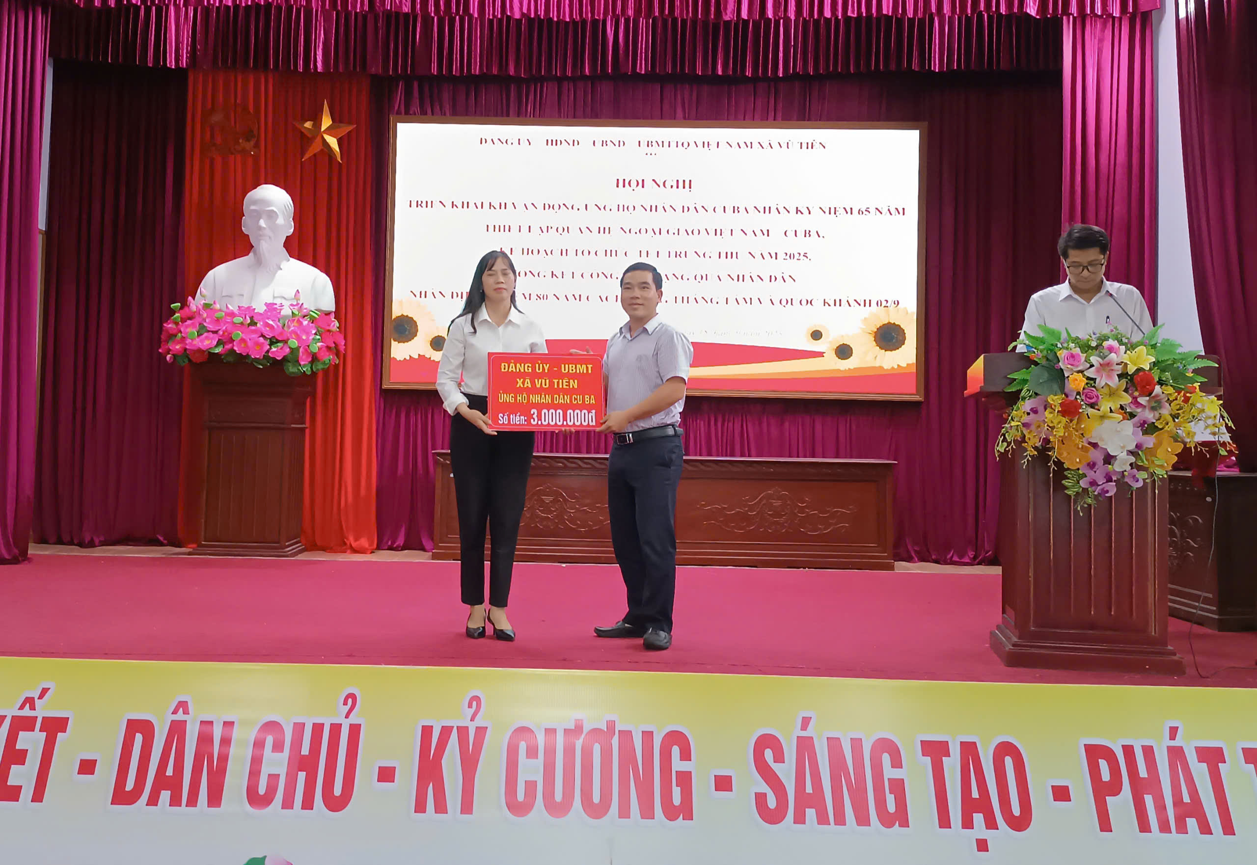 Vũ Tiên triển khai kế hoạch vận động ủng hộ nhân dân Cu Ba nhân kỷ niệm 65 năm thiết lập quan hệ ngoại giao Việt Nam - Cu Ba, kế hoạch tổ chức tết trung thu năm 2025 và tổng kết công tác tặng quà nhân dân nhân kỷ niệm 80 năm Cách mạng tháng Tám và Quốc khánh 2/9