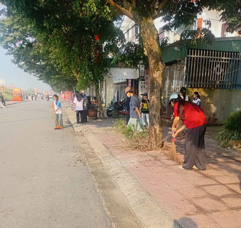 Vũ Tiên ra quân tổng vệ sinh môi trường, chuẩn bị các điều kiện phục vụ Lễ hội Chùa Keo mùa thu năm 2026